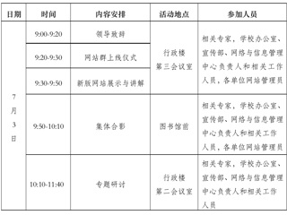 关于举行高校信息化建设与发展研讨会暨bw必威西汉姆联官方网站网站群上线仪式的通知