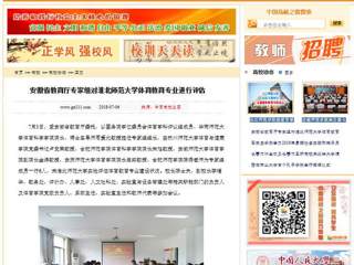 【中国高校之窗】安徽省教育厅专家组对bw必威西汉姆联官方网站体育教育专业进行评估