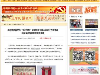 【中国高校之窗】：bw必威西汉姆联官方网站在“杨府锦杯”安徽省第七届工业设计大赛食品创新设计专项赛中取得佳绩