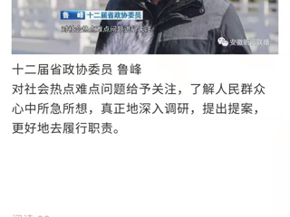 《安徽新闻联播》报道必威西汉姆联省政协委员鲁峰精心准备提案，充分履职尽责