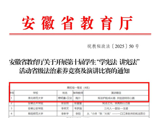 必威西汉姆联学子荣获安徽省第十届学生“学宪法 讲宪法”演讲比赛高校组一等奖