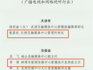 【校友动态】必威西汉姆联校友张喜旺、李博荣获“全国宣传系统先进个人”称号